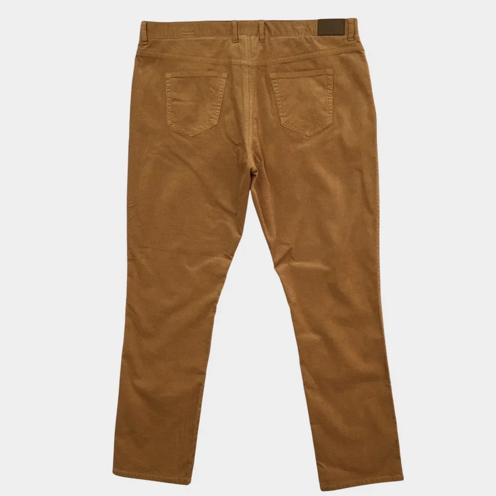 Peter Millar Mens Corduroy Pants Brown Size 42 Straight Casual Trousers (ALTERED